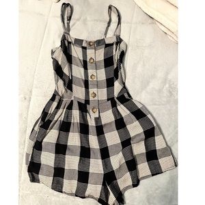 Hollister Plaid Romper